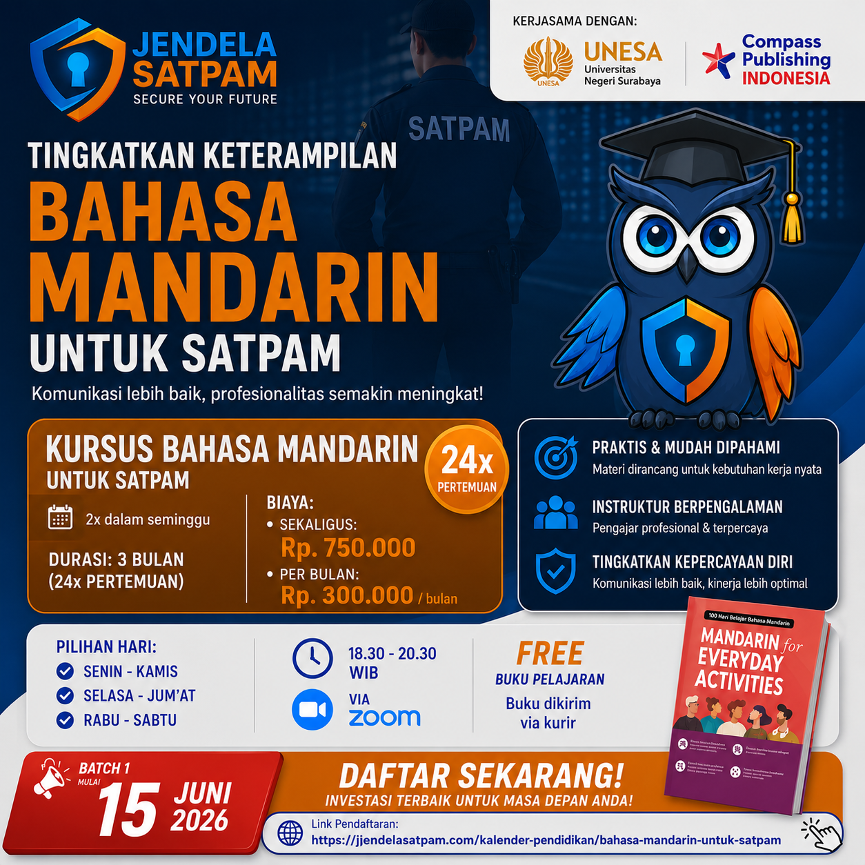 BAHASA MANDARIN UNTUK SATPAM